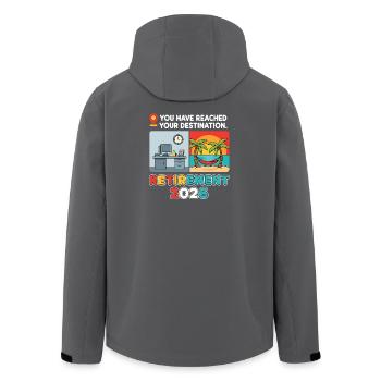 Work to Beach Funny GPS Tee Men & Woman Retired - Recycelte Männer Softshell-Jacke von Stanley/Stella - Schwarz - Hinten - AI Model Male 185 light (185cm)