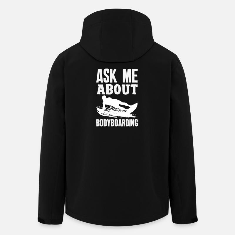 Surfeur Surfeur Bodyboarder - Veste softshell homme en polyester recyclé Stanley/Stella - noir