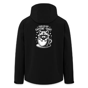 Dictons du café Caféine Cadeau drôle de café - Veste softshell homme en polyester recyclé Stanley/Stella - noir - Dos - AI Model Male 185 light (185cm)
