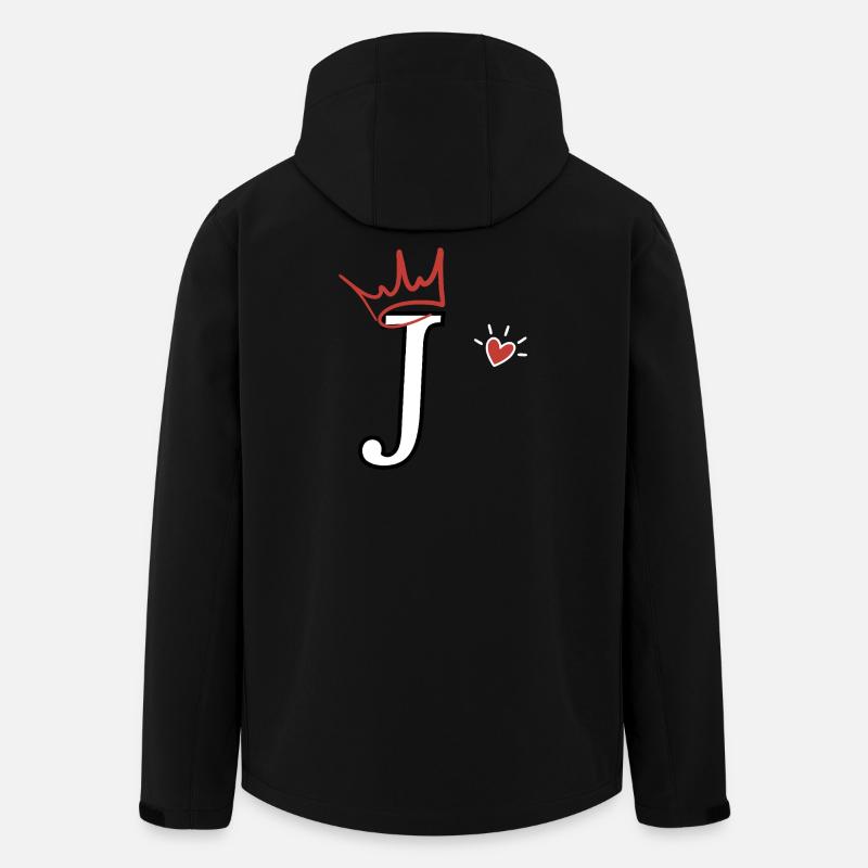 Buchstabe j Kronenherz - Recycelte Männer Softshell-Jacke von Stanley/Stella - Schwarz