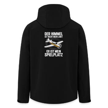  Der Himmel Ist Nicht Mein Limit Er Ist Mein - Recycelte Männer Softshell-Jacke von Stanley/Stella - Schwarz - Hinten - AI Model Male 185 light (185cm)