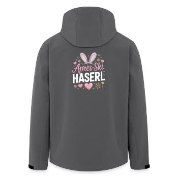 Apres Ski Haserl Hüttengaudi Skifahrerin Skihaserl - Recycelte Männer Softshell-Jacke von Stanley/Stella - Anthrazit - Hinten - AI Model Male 185 light (185cm)