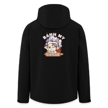 banh mi Vietnam  - Recycelte Männer Softshell-Jacke von Stanley/Stella - Schwarz - Hinten - AI Model Male 185 light (185cm)