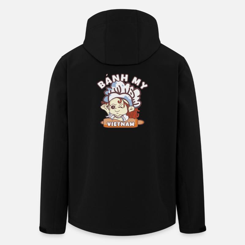 banh mi Vietnam  - Recycelte Männer Softshell-Jacke von Stanley/Stella - Schwarz