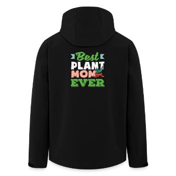 Plant Lover Mom Best Gardener Mom - Men’s Recycled Softshell Jacket by Stanley/Stella - black - Back - AI Model Male 185 light (185cm)