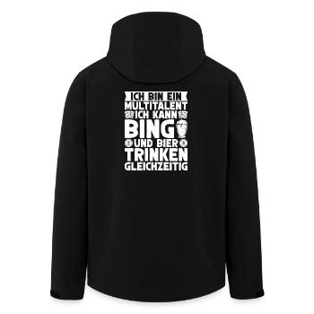 Joueur de bingo : je suis un multi-talent, canette, bing et bière - Veste softshell homme en polyester recyclé Stanley/Stella - noir - Dos - AI Model Male 185 light (185cm)
