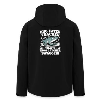 Frog Catcher Bug Eater Tracker Frog - Men’s Recycled Softshell Jacket by Stanley/Stella - black - Back - AI Model Male 185 light (185cm)