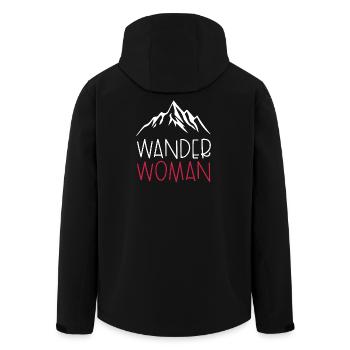 Wander Woman - Recycelte Männer Softshell-Jacke von Stanley/Stella - Schwarz - Hinten - AI Model Male 185 light (185cm)