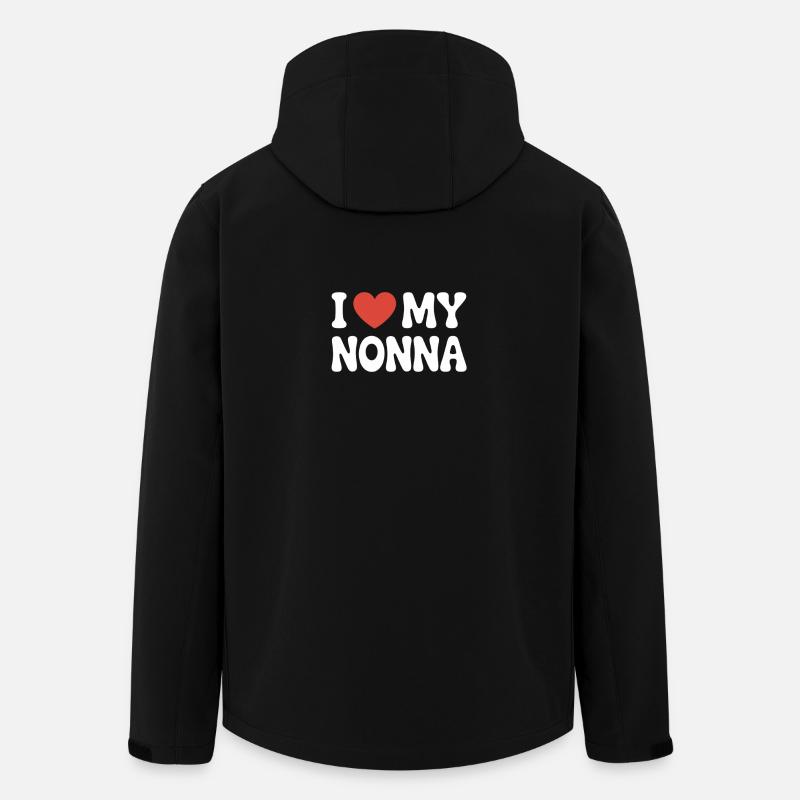 J’aime ma nonna - Veste softshell homme en polyester recyclé Stanley/Stella - noir