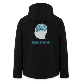 The Mind at Work - Creative Minds Edition - Men’s Recycled Softshell Jacket by Stanley/Stella - black - Back - AI Model Male 185 light (185cm)