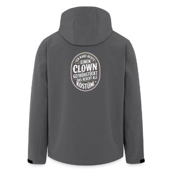 Remplacement du costume de clown du Petit-déjeuner de Clown Carnival - Veste softshell homme en polyester recyclé Stanley/Stella - charbon - Dos - AI Model Male 185 light (185cm)