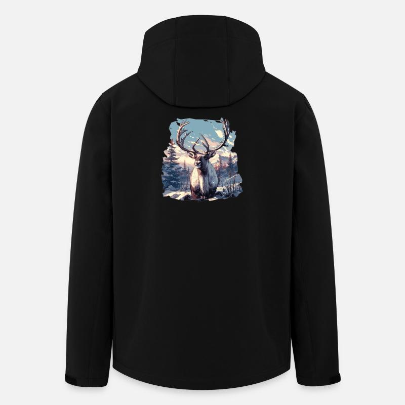 Rentiere Rentier - Recycelte Männer Softshell-Jacke von Stanley/Stella - Schwarz