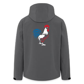 Coq vibrant bleu rouge - Veste softshell homme en polyester recyclé Stanley/Stella - charbon - Dos - AI Model Male 185 light (185cm)