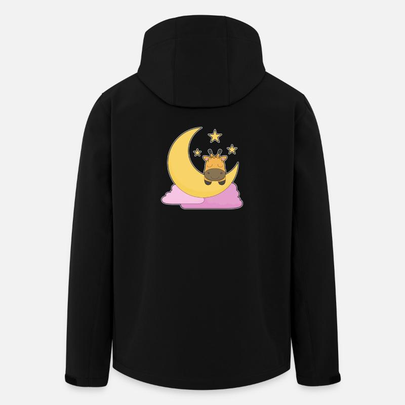 Giraffe Mond - Recycelte Männer Softshell-Jacke von Stanley/Stella - Schwarz