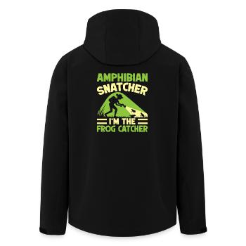 Frog Catcher Amphibian Snatcher Frog - Men’s Recycled Softshell Jacket by Stanley/Stella - black - Back - AI Model Male 185 light (185cm)