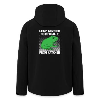Frog Catcher Leap Adviser Official Frog - Men’s Recycled Softshell Jacket by Stanley/Stella - black - Back - AI Model Male 185 light (185cm)