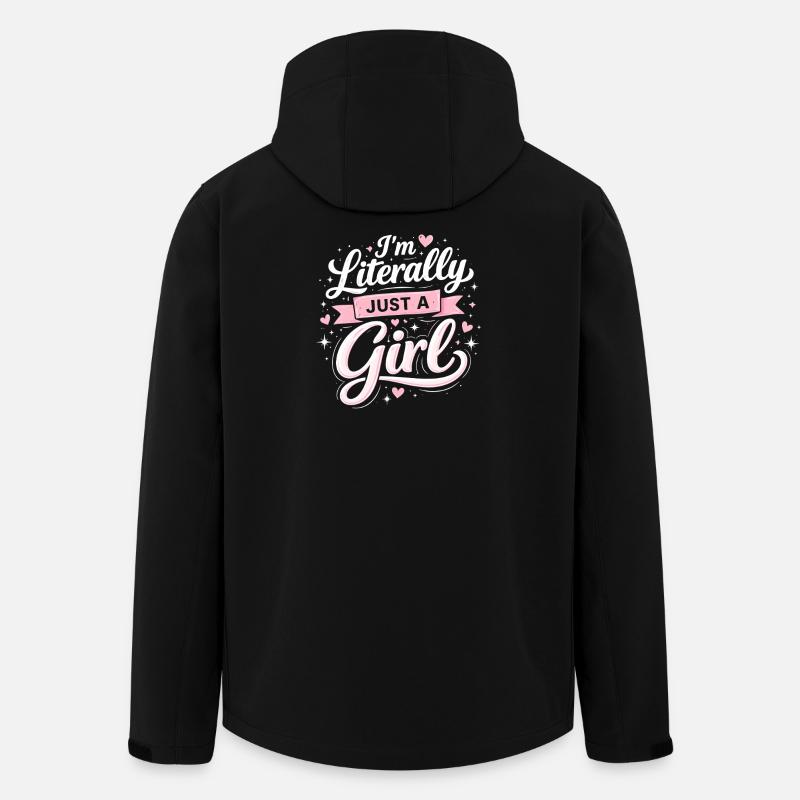 Ich Bin Literally Just Ein Mädchen - Recycelte Männer Softshell-Jacke von Stanley/Stella - Schwarz