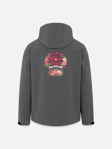 Beste Mama Ever Blütenkranz - Recycelte Männer Softshell-Jacke von Stanley/Stella - Schwarz