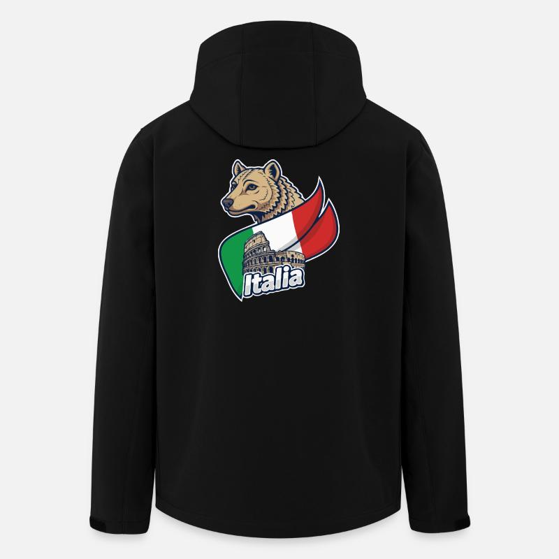 Loup italien avec Colisée - Veste softshell homme en polyester recyclé Stanley/Stella - noir