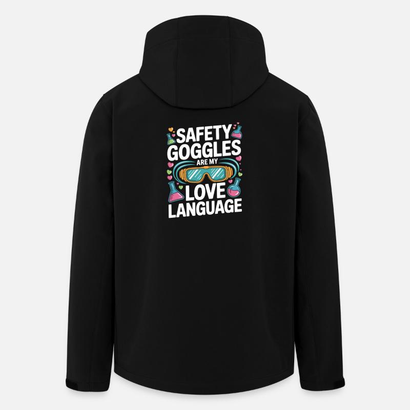 Lunettes de sécurité Love Language - Veste softshell homme en polyester recyclé Stanley/Stella - noir