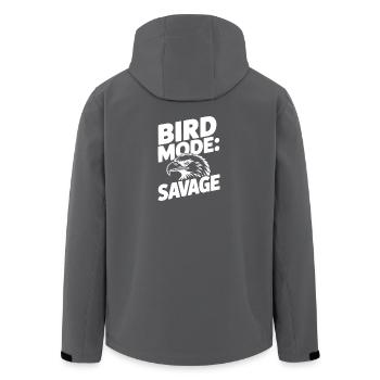 Vogelmodus: Wild - Recycelte Männer Softshell-Jacke von Stanley/Stella - Schwarz - Hinten - AI Model Male 185 light (185cm)