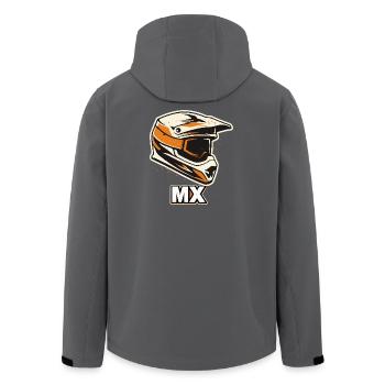 Casque MX Motocross – Pilote tout-terrain - Veste softshell homme en polyester recyclé Stanley/Stella - charbon - Dos - AI Model Male 185 light (185cm)