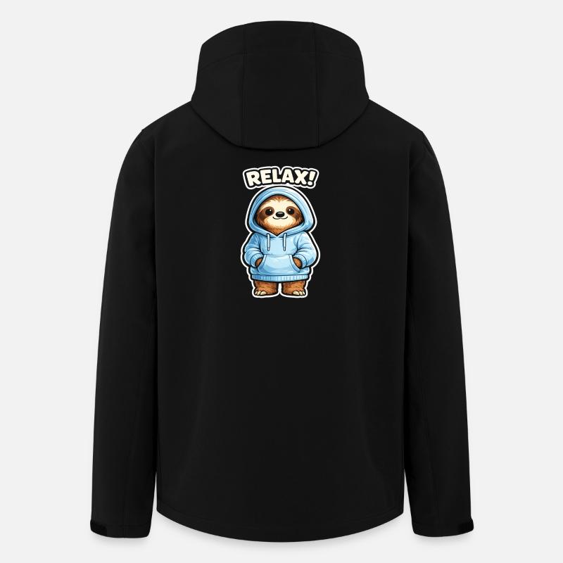 Relax Sloth Hoodie - Men’s Recycled Softshell Jacket by Stanley/Stella - black