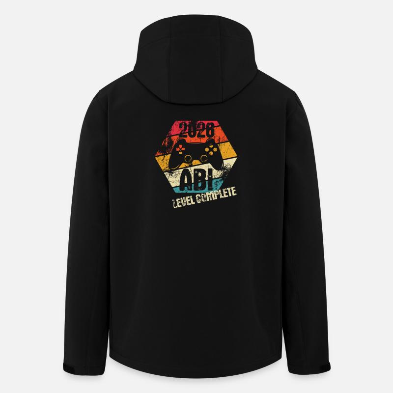 Abi 2026 - Abitur réussi - Niveau complété - Veste softshell homme en polyester recyclé Stanley/Stella - noir