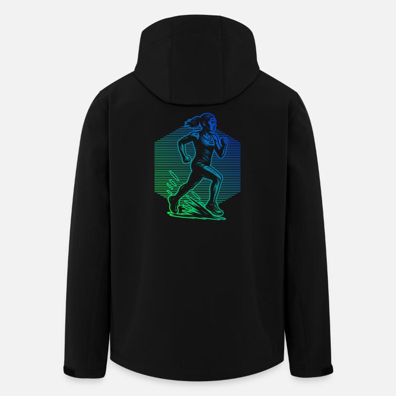 Rennen Power Running Design - Recycelte Männer Softshell-Jacke von Stanley/Stella - Schwarz
