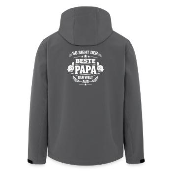 So sieht der beste Papa der Welt aus - Recycelte Männer Softshell-Jacke von Stanley/Stella - Anthrazit - Hinten - AI Model Male 185 light (185cm)