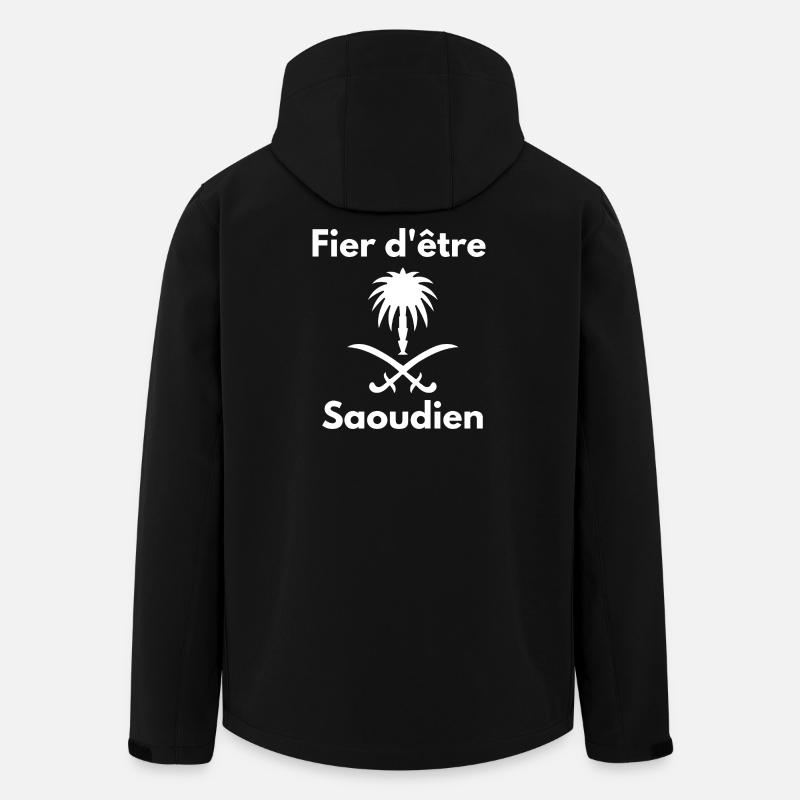 Fier d'être Saoudien - Veste softshell homme en polyester recyclé Stanley/Stella - noir