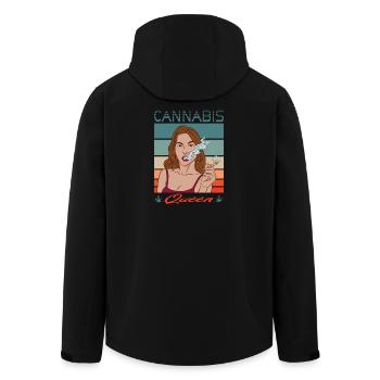 Cannabis Queen Outfit - Lustiges Hanf Geschenk - Recycelte Männer Softshell-Jacke von Stanley/Stella - Schwarz - Hinten - AI Model Male 185 light (185cm)