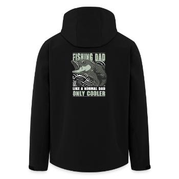 Fishing Dad Outfit - Funny Angler Gift Dad - Men’s Recycled Softshell Jacket by Stanley/Stella - black - Back - AI Model Male 185 light (185cm)