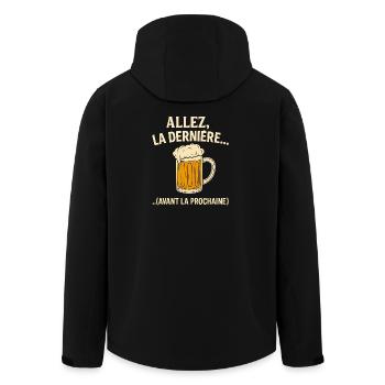 Geh zum letzten Bier-Aperitif-Humor - Recycelte Männer Softshell-Jacke von Stanley/Stella - Schwarz - Hinten - AI Model Male 185 light (185cm)