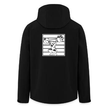 Haltérophile, bodybuilder, haltérophile, salle de sport - Veste softshell homme en polyester recyclé Stanley/Stella - noir - Dos - AI Model Male 185 light (185cm)