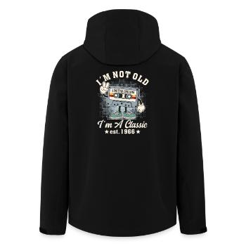 I ́m Not Old I ́m Classic 60th Birthday 2026 Retro - Men’s Recycled Softshell Jacket by Stanley/Stella - black - Back - AI Model Male 185 light (185cm)