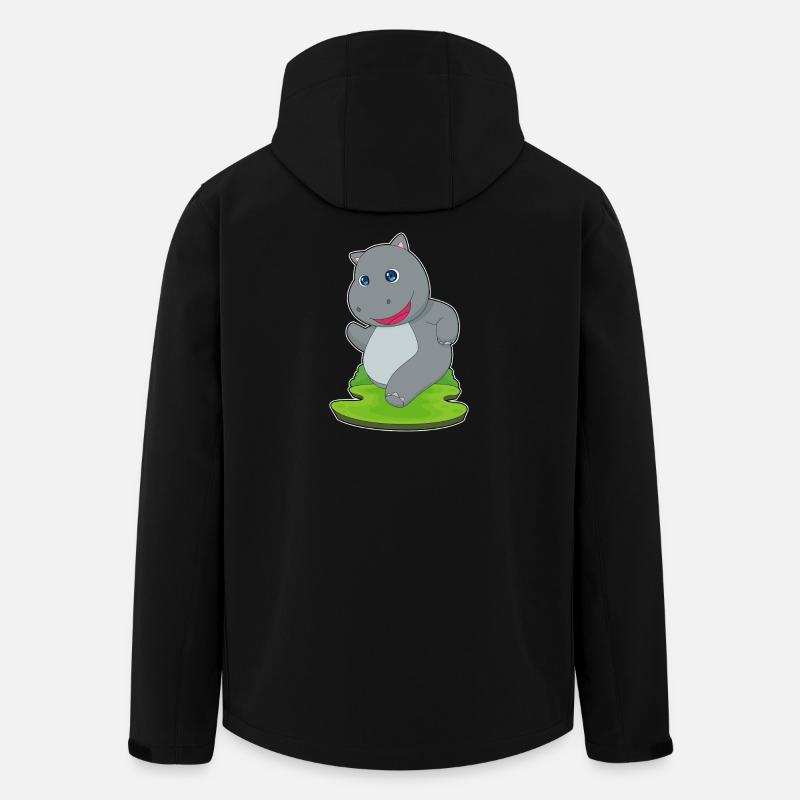 Nilpferd Jogger Joggen Sport - Recycelte Männer Softshell-Jacke von Stanley/Stella - Schwarz