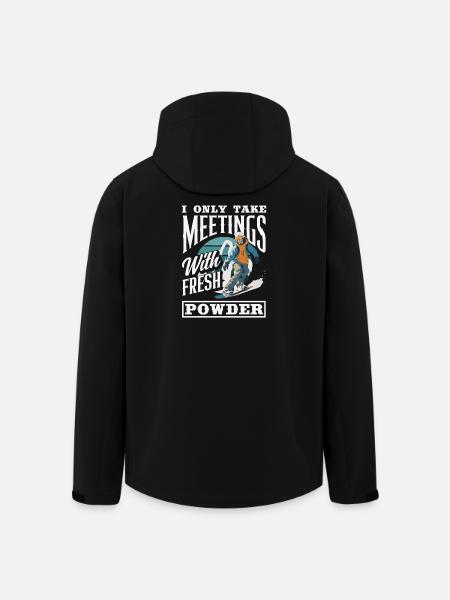 Snowboarding Snowboard Meeting Chairlift - Men’s Recycled Softshell Jacket by Stanley/Stella - black