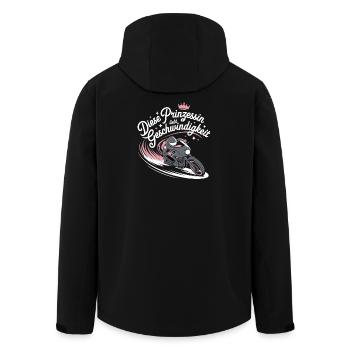  Diese Prinzessin liebt Geschwindigkeit Motorrad - Recycelte Männer Softshell-Jacke von Stanley/Stella - Schwarz - Hinten - AI Model Male 185 light (185cm)