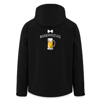 Maßanzug Bier Kostüm – Lustiges Fasching T-Shirt - Recycelte Männer Softshell-Jacke von Stanley/Stella - Schwarz - Hinten - AI Model Male 185 light (185cm)