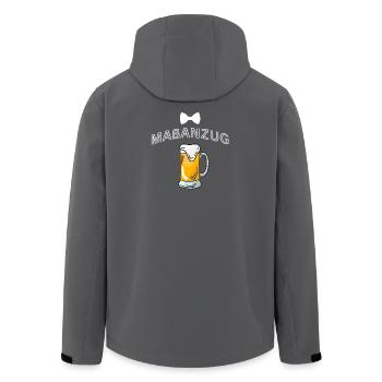 Costume de bière sur mesure – T-shirt Funny Carnival - Veste softshell homme en polyester recyclé Stanley/Stella - charbon - Dos - AI Model Male 185 light (185cm)