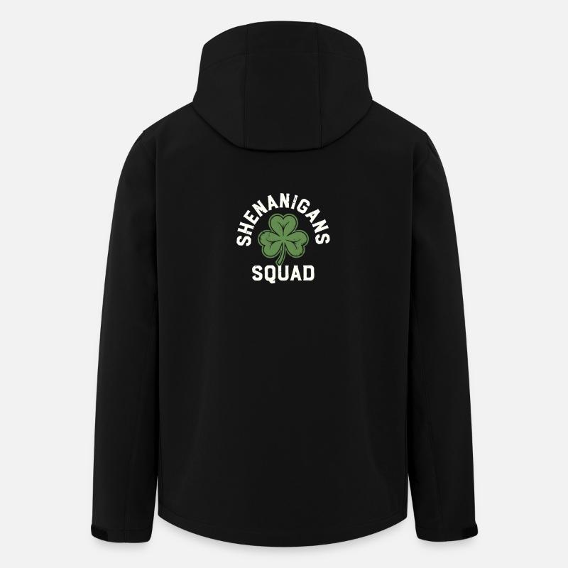 Shenanigans Squad Shamrock - Men’s Recycled Softshell Jacket by Stanley/Stella - black