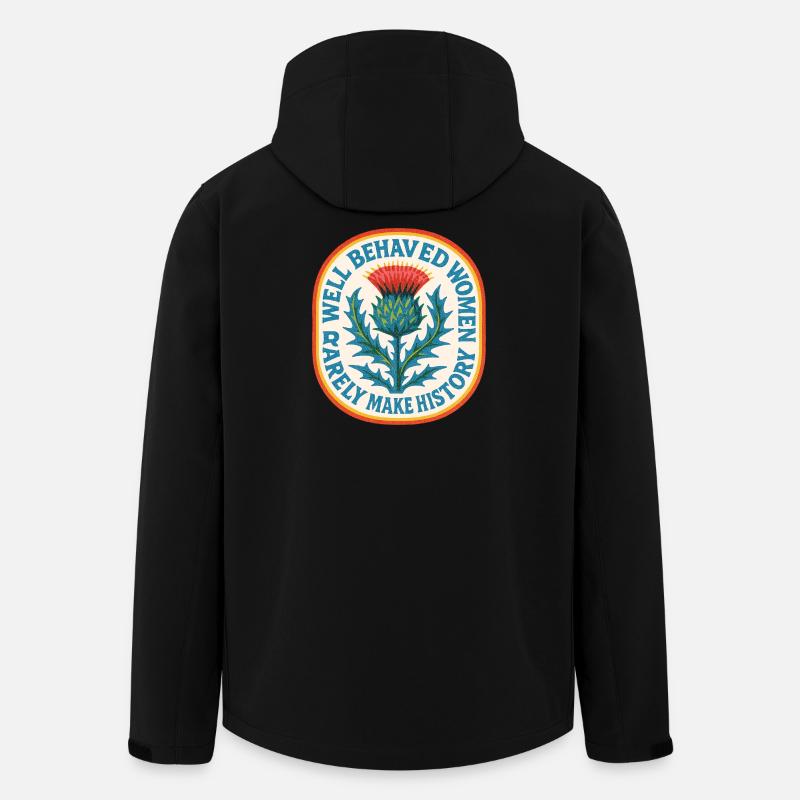 Thistle Patch : Histoire des femmes rebelles - Veste softshell homme en polyester recyclé Stanley/Stella - noir