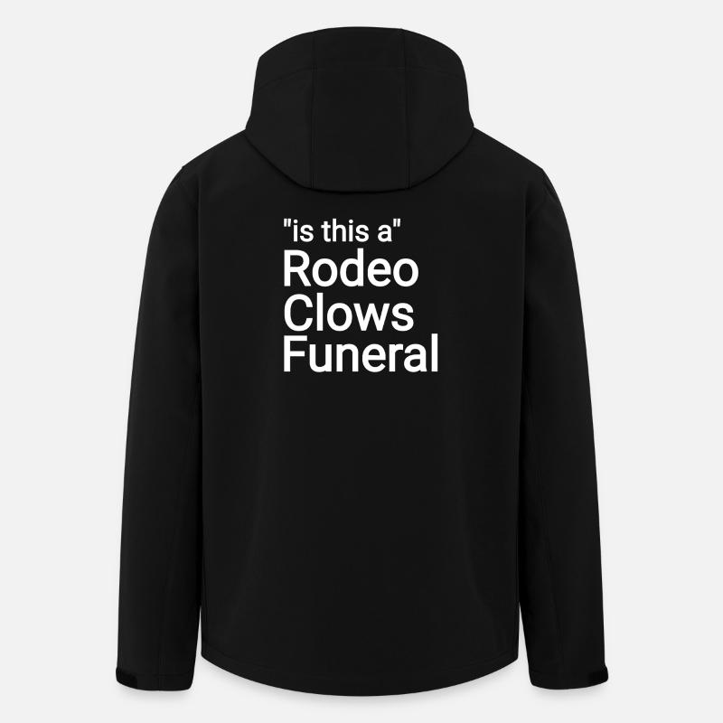 Rodeo Clowns Funeral text - Men’s Recycled Softshell Jacket by Stanley/Stella - black