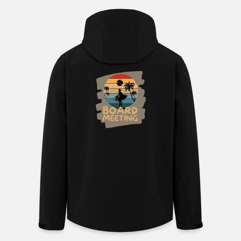 Surfing Board Meeting - Recycelte Männer Softshell-Jacke von Stanley/Stella - Schwarz