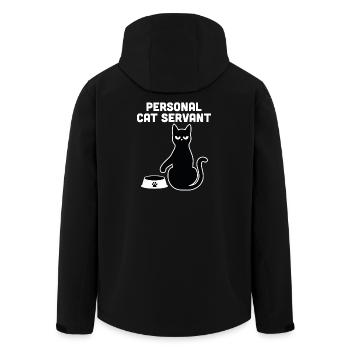 Serviteur Chat Personnel - Veste softshell homme en polyester recyclé Stanley/Stella - noir - Dos - AI Model Male 185 light (185cm)