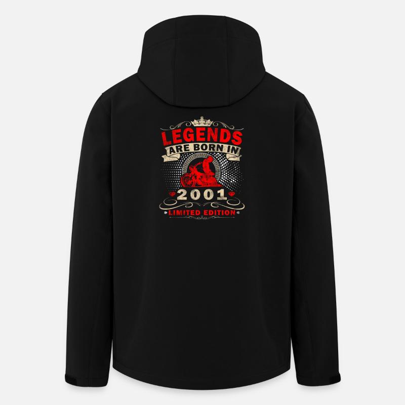 25e anniversaire motard motard 2001 - Veste softshell homme en polyester recyclé Stanley/Stella - noir