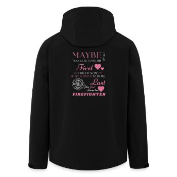 Épouse pompière - Épouse et héroïne du Département des pompiers - Veste softshell homme en polyester recyclé Stanley/Stella - noir - Dos - AI Model Male 185 light (185cm)