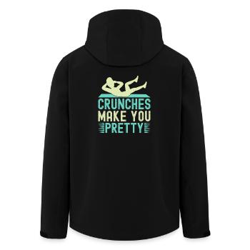 Fitness Fanatics Crunches Make You Pretty - Recycelte Männer Softshell-Jacke von Stanley/Stella - Schwarz - Hinten - AI Model Male 185 light (185cm)