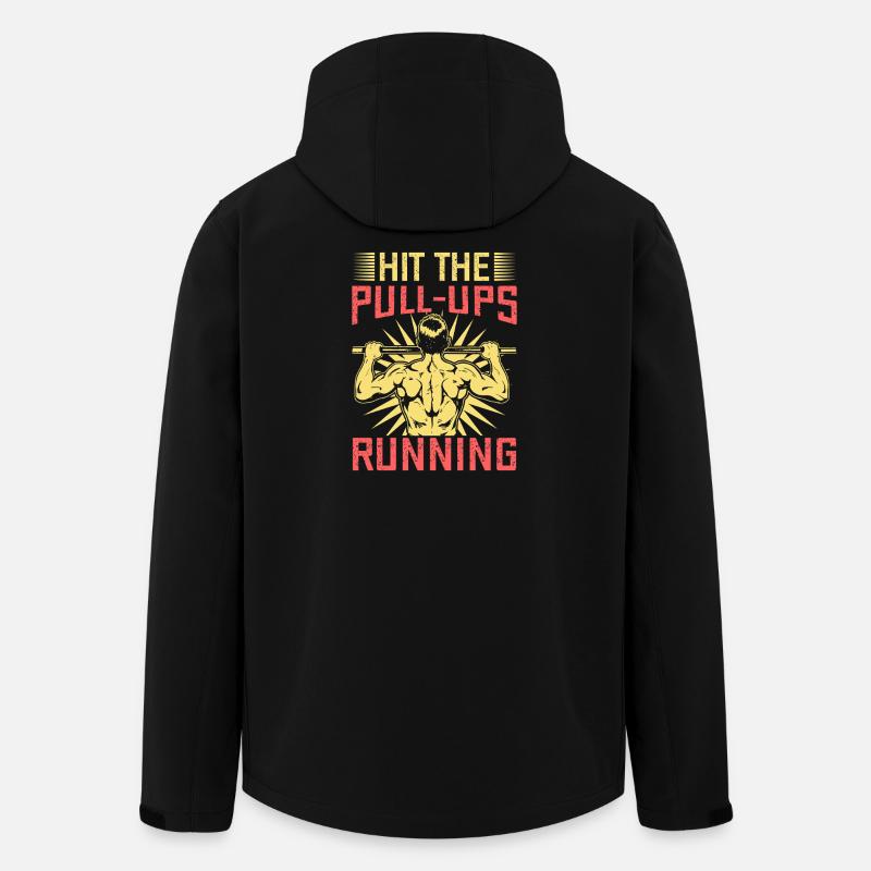 Fitness Fanatics Hit The Pull-Ups Running - Men’s Recycled Softshell Jacket by Stanley/Stella - black